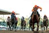 Spendthrift Farm&#39;s Kopion and jockey Kazushi Kimura, right, win the Grade I $300,000 La Brea Stakes Thursday, December 26, 2024 at Santa Anita Park, Arcadia, CA.
Benoit Photo