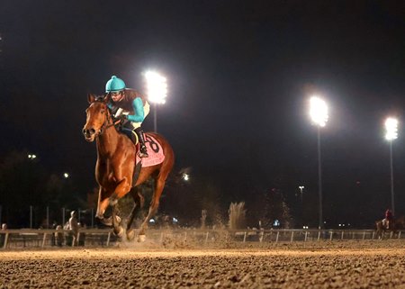 Miss Code West wins the Useeit Stakes at Remington Park