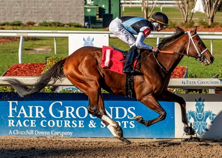 Built wins the Gun Runner Stakes at Fair Grounds