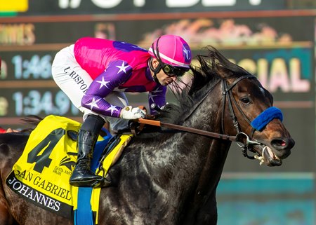 Johannes wins the 2024 San Gabriel Stakes at Santa Anita Park