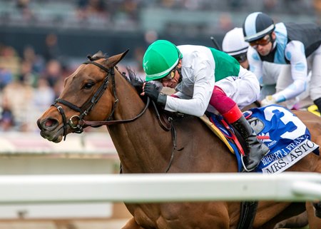 Mrs. Astor wins the 2024 Robert J. Frankel Stakes at Santa Anita Park