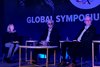 (L-R): Amy Zimmerman, Bob Baffert, and Todd Pletcher speak at the 2024 Global Symposium on Racing