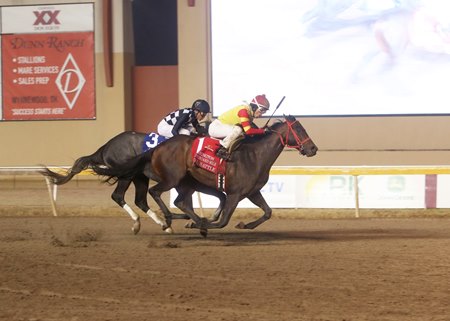 Coal Battle wins the Remington Springboard Mile Stakes at Remington Park