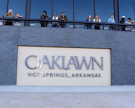 Early arriving fans at Oaklawn Park