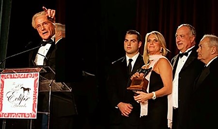 Dr. Mark Dedomenico at the Eclipse Awards honoring 2010 champion 3-year-old filly Blind Luck