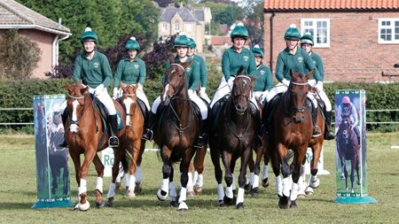 Ex-racehorses participate in the Retraining of Racehorses Musical Ride event