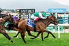 Mrs. Astor and jockey Lanfranco Dettori, outside, overpower Mahina (Flavien Prat), inside, to win the Grade III, $100,000 Robert J. Frankel Stakes, Friday, December 27, 2024 at Santa Anita Park, Arcadia CA.
&#169; BENOIT PHOTO