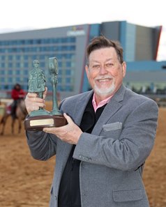 Owner Ted Bowman after Speed King's win in the Southwest Stakes