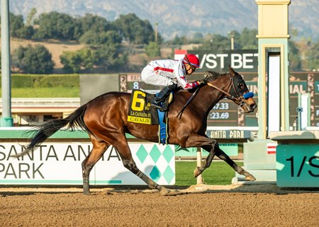 Undefeated Cavalieri wins the La Canada Stakes at Santa Anita Park