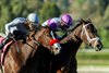 Reddam Racing’s Look Forward (jockey Mario Gutierrez aboard), right, scores a head victory over Artisma (Abel Lezcano up) to win the $100,000 Fasig-Tipton Santa Ynez Stakes Sunday January 5, 2025 at Santa Anita Park, Arcadia, CA.
Benoit Photo