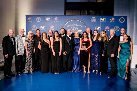 The connections of Horse of the Year and champion 3-year-old filly Thorpedo Anna at the Eclipse Awards