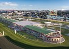 Aerial view rendering of the Conservatory, Churchill Downs