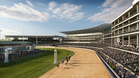 Track view artist's rendering of The Skye at Churchill Downs