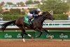 Straight No Chaser and John Velazquez win the G2 Riyadh Dirt Sprint, 2025 King Abdulaziz Racetrack, Riyadh, Saudi Arabia, Mathea Kelley-JSCA, Feb. 22, 2025