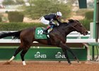 Straight No Chaser and John Velazquez win the G2 Riyadh Dirt Sprint, 2025 King Abdulaziz Racetrack, Riyadh, Saudi Arabia, Mathea Kelley-JSCA, Feb. 22, 2025