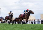 Rogue Lightning (Mickael Barzalona) wins the Dukhan Sprint for trainer Tom Clover at Al Uqda racecourse in Qatar
16.2.25 Pic: Edward Whitaker
