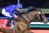Nations Pride wins the 2025 Singspiel Stakes at Meydan Racecourse