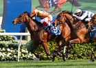 Craig Williams urges Cap Ferrat along the fence to win by a short head