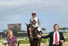 Christine and Phil Hatfield lead Saffron Moon into the winner&#39;s circle at Tampa Bay Downs