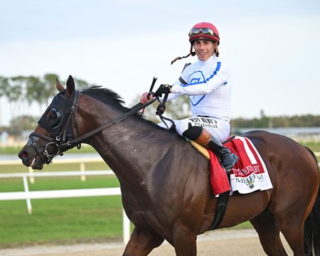 Irad Ortiz Jr. returns with Owen Almighty after winning the Tampa Bay Derby at Tampa Bay Downs