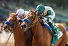 Michael Lund Petersen’s Maysam and jockey Juan Hernandez, right, outleg Supa Speed (Flavien Prat), left, to win the Grade III $100,000 Fasig-Tipton Santa Ysabel Stakes Sunday, March 2, 2025 at Santa Anita Park, Arcadia, CA.
Benoit Photo