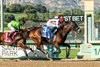 Speedway Stables’ Cavalieri and jockey Juan Hernandez win the Grade I $300,000 B. Wayne Hughes Beholder Mile Saturday, March 8, 2025, at Santa Anita Park, Arcadia, CA.
Benoit Photo