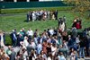 The winner&#39;s circle for stakes races will shift to the pictured walking ring area of the paddock at Keeneland