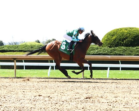 Satisfied Mind romps in her debut win at Keeneland