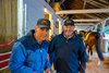 (L-r): Carl Nafzger and Ian Wilkes with Burnham Square walking in background
Training and feature shoots at Churchill Downs on April 26, 2025.