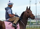 Take Charge Milady with Robby Albarado at Churchill Downs on April 26, 2025. Photo By: Chad B. Harmon