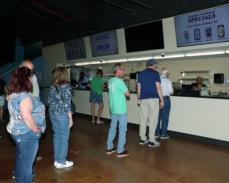 Bettors in April at Fairmount Park