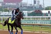 Rodriguez on the track at Churchill Downs on April 29, 2025. Photo By: Chad B. Harmon
