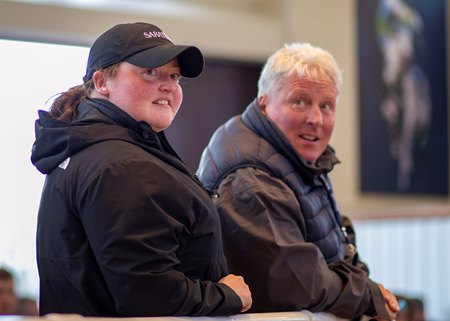 Amy Marnane at the 2025 Tattersalls Craven Breeze Up Sale