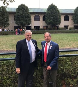 (L-R): Mike Pietrangelo and William Harrigan at Keeneland