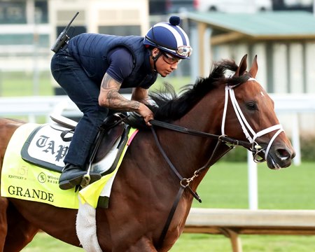 Grande trains in 2025 at Churchill Downs
