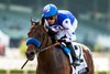 Baoma Corp.’s Nysos and jockey Juan Hernandez win the Grade III $100,000 Triple Bend Stakes Saturday, May 31, 2025 at Santa Anita Park, Arcadia, CA.  
Benoit Photo.