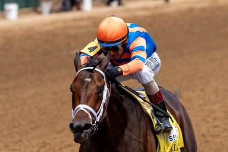 Fierceness wins the Alysheba Stakes in track-record time at Churchill Downs