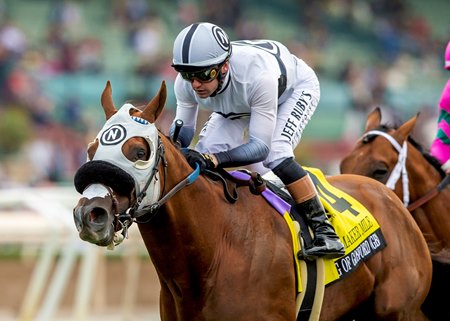 King of Gosford wins the Shoemaker Mile Stakes at Santa Anita Park