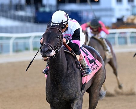 Jody's Pride wins the Ruffian Stakes at Aqueduct Racetrack