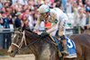 Margie&#39;s Intention and Flavian Prat Win Race 13, The G2 Black Eyed Susan Stakes, Pimlico Racecourse, Baltimore, MD May 16, 2025, Mathea Kelley/Bloodhorse 