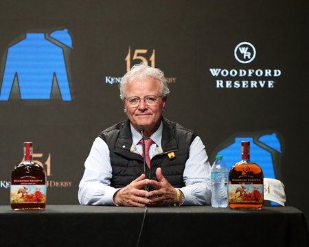 Trainer Bill Mott at the press conference following Sovereignty's win in the Kentucky Derby at Churchill Downs