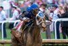 Luis Suez guides Good Cheer to the win in the 151st running of the Kentucky Oaks at Churchill Downs Friday May, 2, 2025 in Louisville, Kentucky   Photo by Skip Dickstein