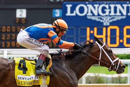Fierceness wins the Alysheba Stakes at Churchill Downs