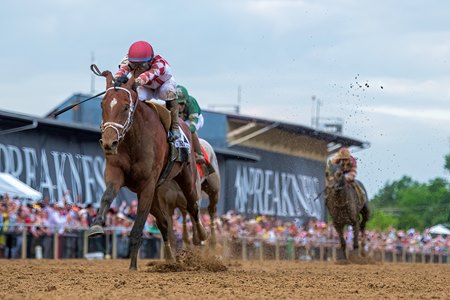 Journalism wins the Preakness Stakes at Pimlico Race Course