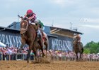 Journalism and Umberto Rispoli Win Race 13, G1 Preakness Stakes, Pimlico Racecourse, Baltimore, MD May 17, 2025, Mathea Kelley/Bloodhorse 
