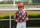 Decree wins an allowance race giving jockey Perry Wayne Ouzts his 7,500 career wins on Saturday, May 31, 2025 at Belterra Park