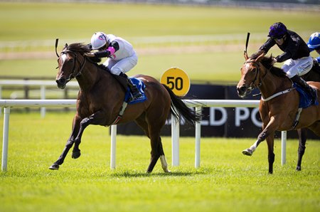 Porta Fortuna wins the Lanwades Stud Stakes at the Curragh