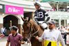 Drexel Hill and Ben Curtis in the paddock before the Kentucky Oaks (G1) at Churchill Downs in Louisville, KY on May 2, 2025.