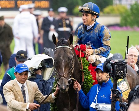 Sovereignty after his victory in the Kentucky Derby at Churchill Downs