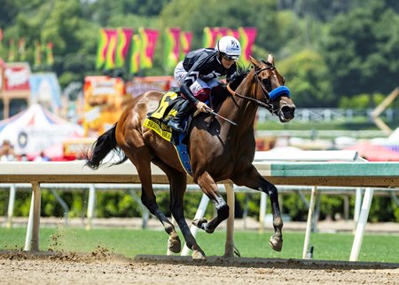 Seismic Beauty wins the Santa Margarita Stakes at Santa Anita Park